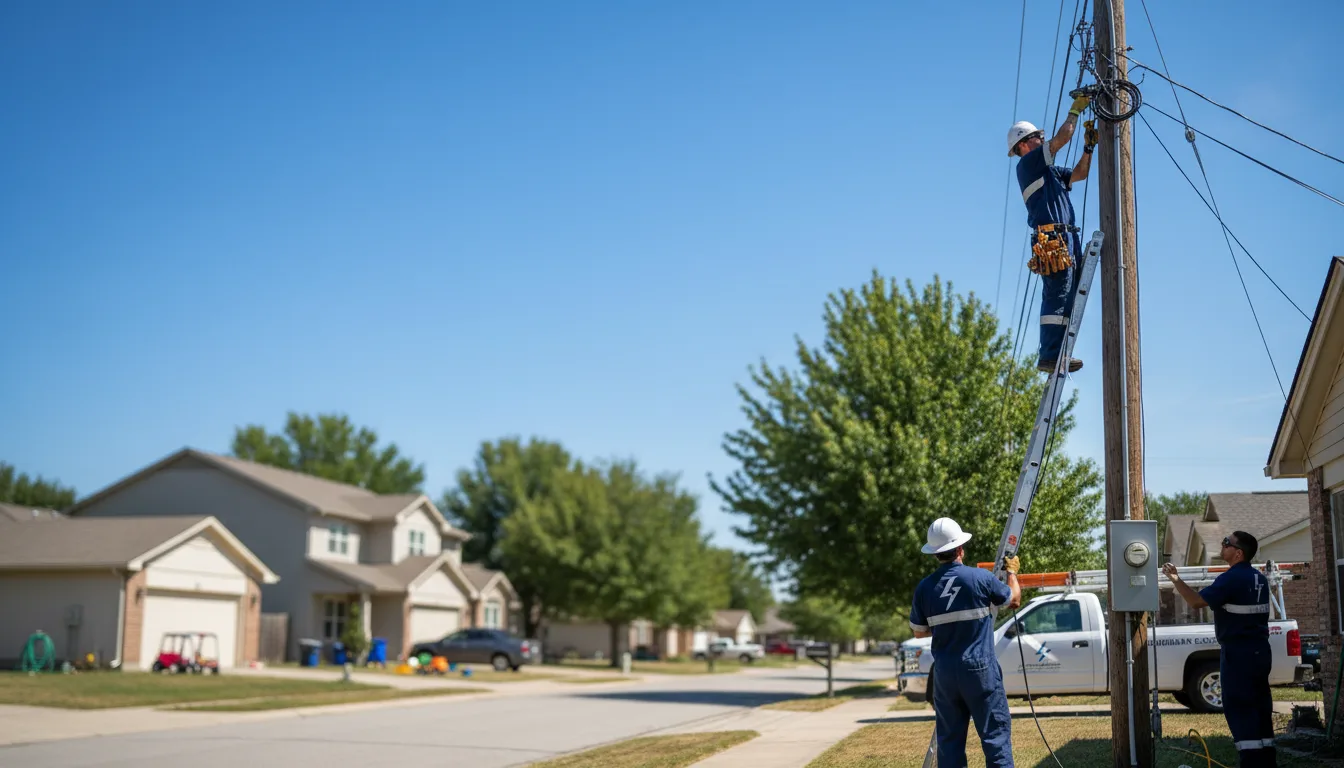 Residential electrician providing installation services in Paradise, TX